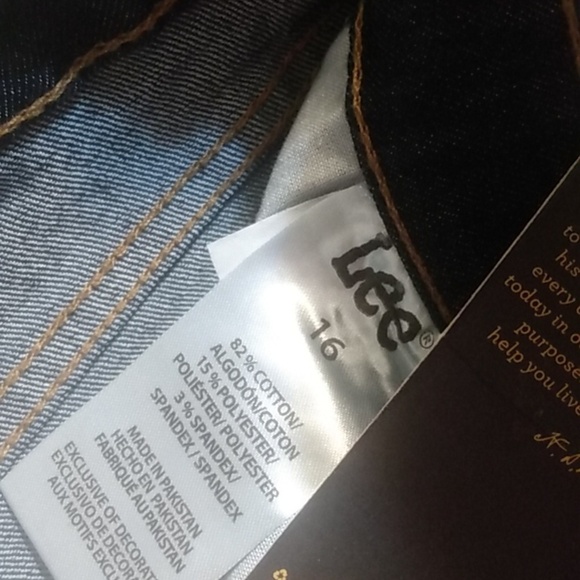 LEE BOY'S SLIM FIT COMFORT STRETCH DENIM SHORTS SIZE 16 NWT - Picture 9 of 10